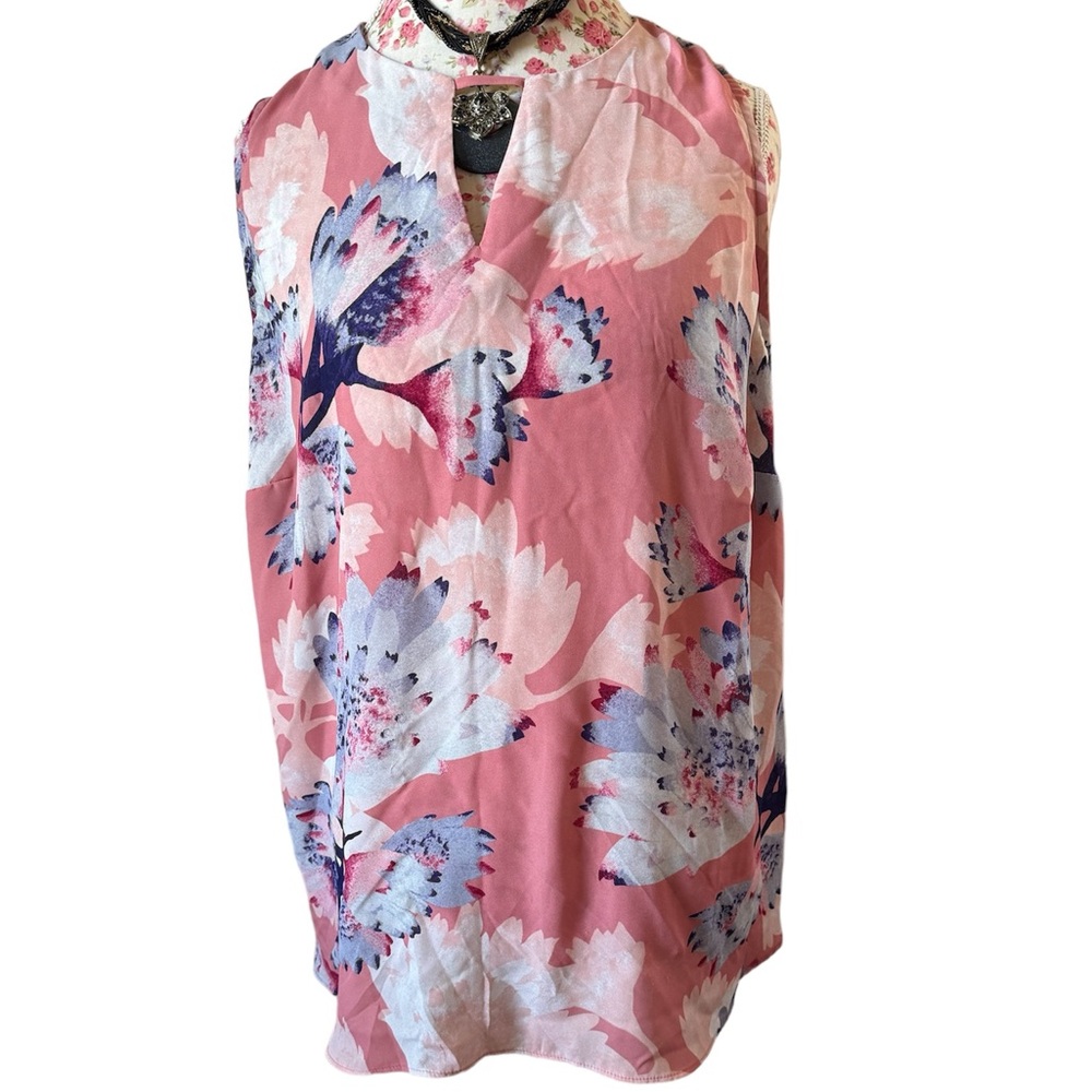 Violet + Claire Pink Floral Blouse